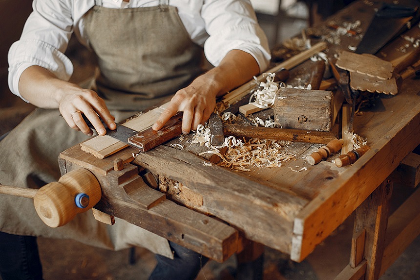 carpenter working with a wood